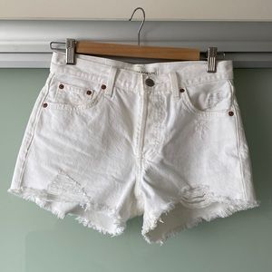 Denim forum white shorts